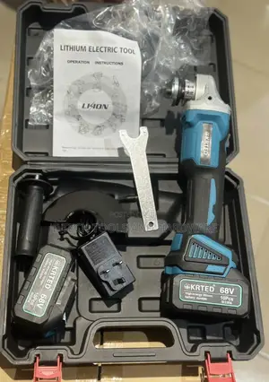 Krted 68V Cordless Angle Grinder Kit With Two Batteries
