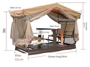 Exotic Canopy Tent Swing Chair, 4 Seater Dinning Set