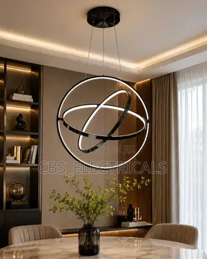 Modern Orbital Intersecting Ring Chandelier