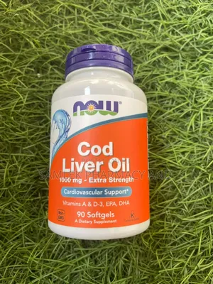 NOW Foods Cod Liver Oil Softgels, 1000mg (EPA, DHA, 90 Count