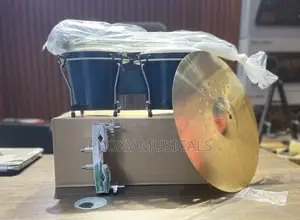 Bongo Drum, Complete Set With Cymbal Stand