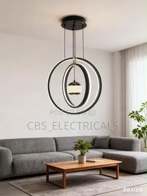 Modern Concentric Ring Pendant Chandelier