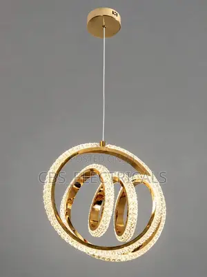 Spiral Crystal Ring Pendant Chandelier