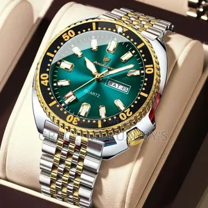Stainless Steel, Poedagar Watch Chronograph, Quartz, Water-Resistant.