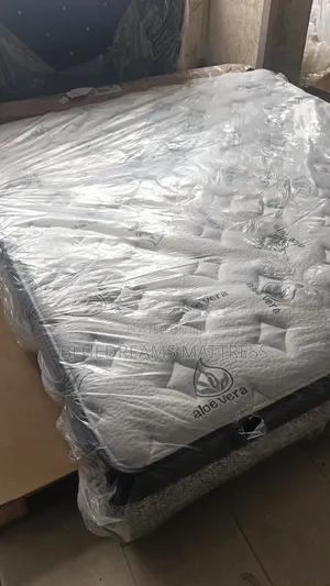 6by6 Spring Mattress With Free Pillows, Bed Cover and Bed Sheets