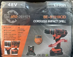 BE AND DECKER Professional BE-91018CIDCordless Impact Drill Set.