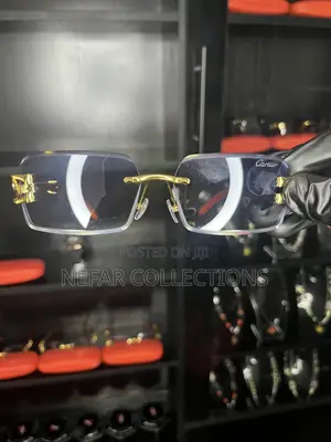 Cartier EyeGlass With Protective Case - Blue Lens