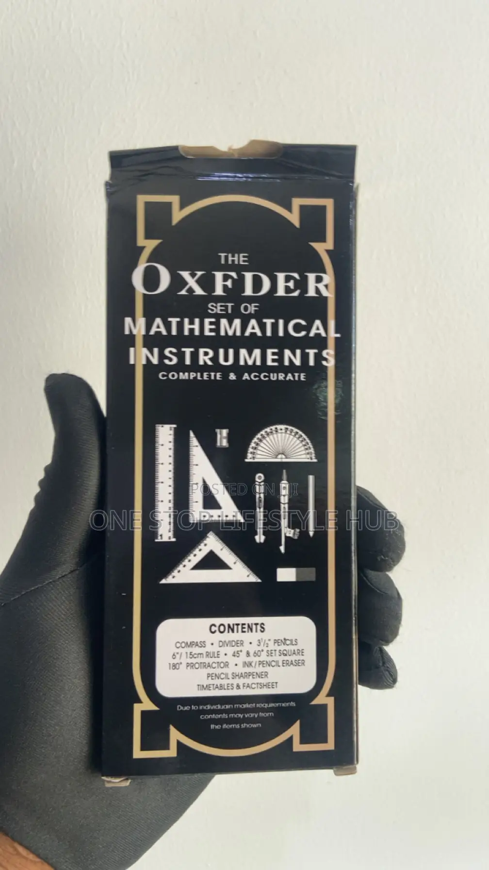 Complete Oxford-Style Mathematical Instruments Geometry Set