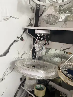 Double Ring LED Crystal Chandelier (White)