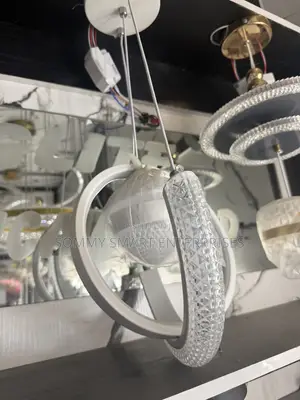 Modern Dual Ring Crystal LED Pendant Chandelier
