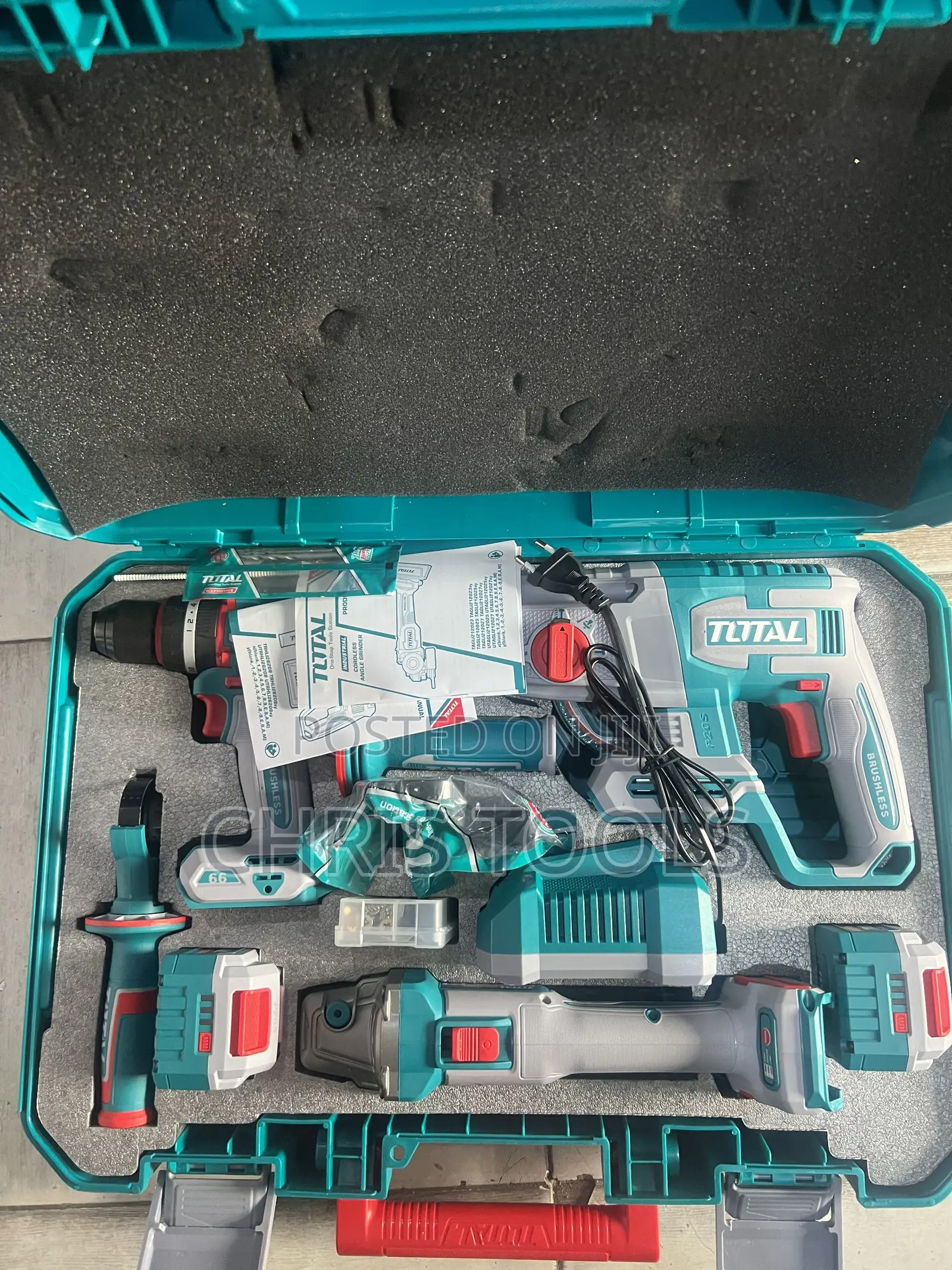 Total 3-in-1 Cordless Power Tool Combo Kit