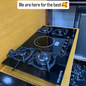 Polystar 4-Burner + 1 Hot Plate Built-in Cooker