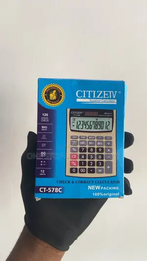 CITIZEN CT-578C Check Correct Desktop Calculator - 12 Digits