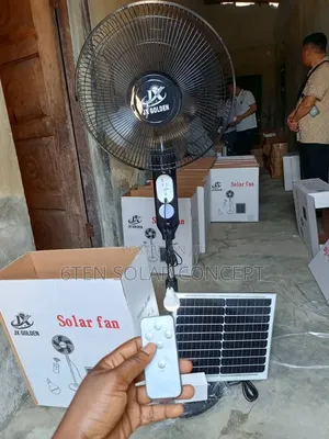 JX GOLDEN 16-Inch Solar Rechargeable Standing Fan