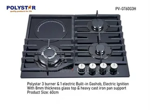 Polystar Built in Table Top 3 Burner and 1 Electric