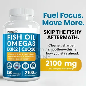 Omega3, D3 & K2, COQ10, 2100mg Wholesale Available