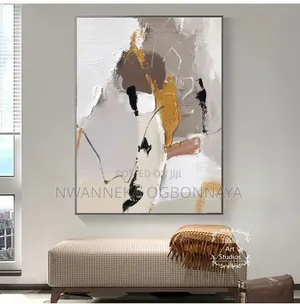Abstract Texture Portrait Oil Printing on Canvas