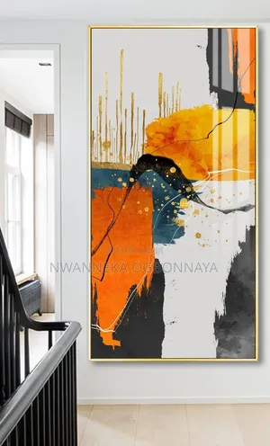Abstract Line Modern Minimalist Artwork With Acrylic Glass
