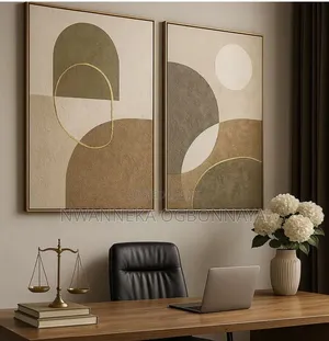 2pcs Geometric Abstract Wabi Sabi Artwork