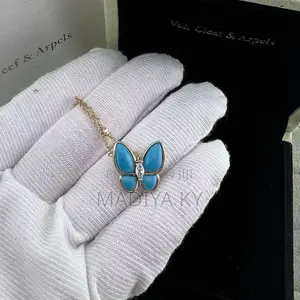 Blue Butterfly Necklace