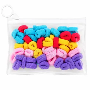 60PCS Mini Elastic Hair Ties With Zipper Pouch – 15mm Hair Bands