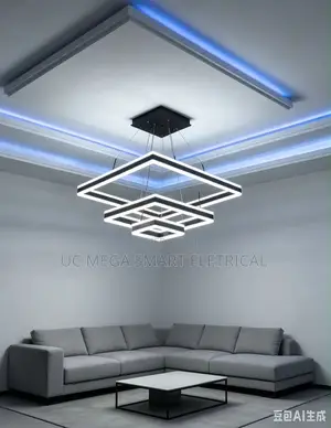Modern Led Square Chandelier Bedroom Table Dining Living Room