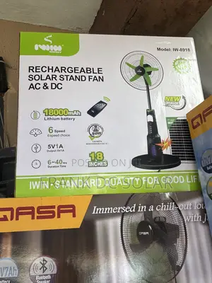 Rechargeable Solar Stand Fan AC Dc