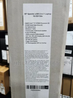 New Laptop HP Spectre X360 15 16GB Intel Core i7 SSD 512GB
