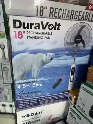 Dura Volt 18 Inches Rechargeable Standing Fan