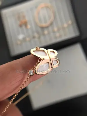 White Butterfly Necklace