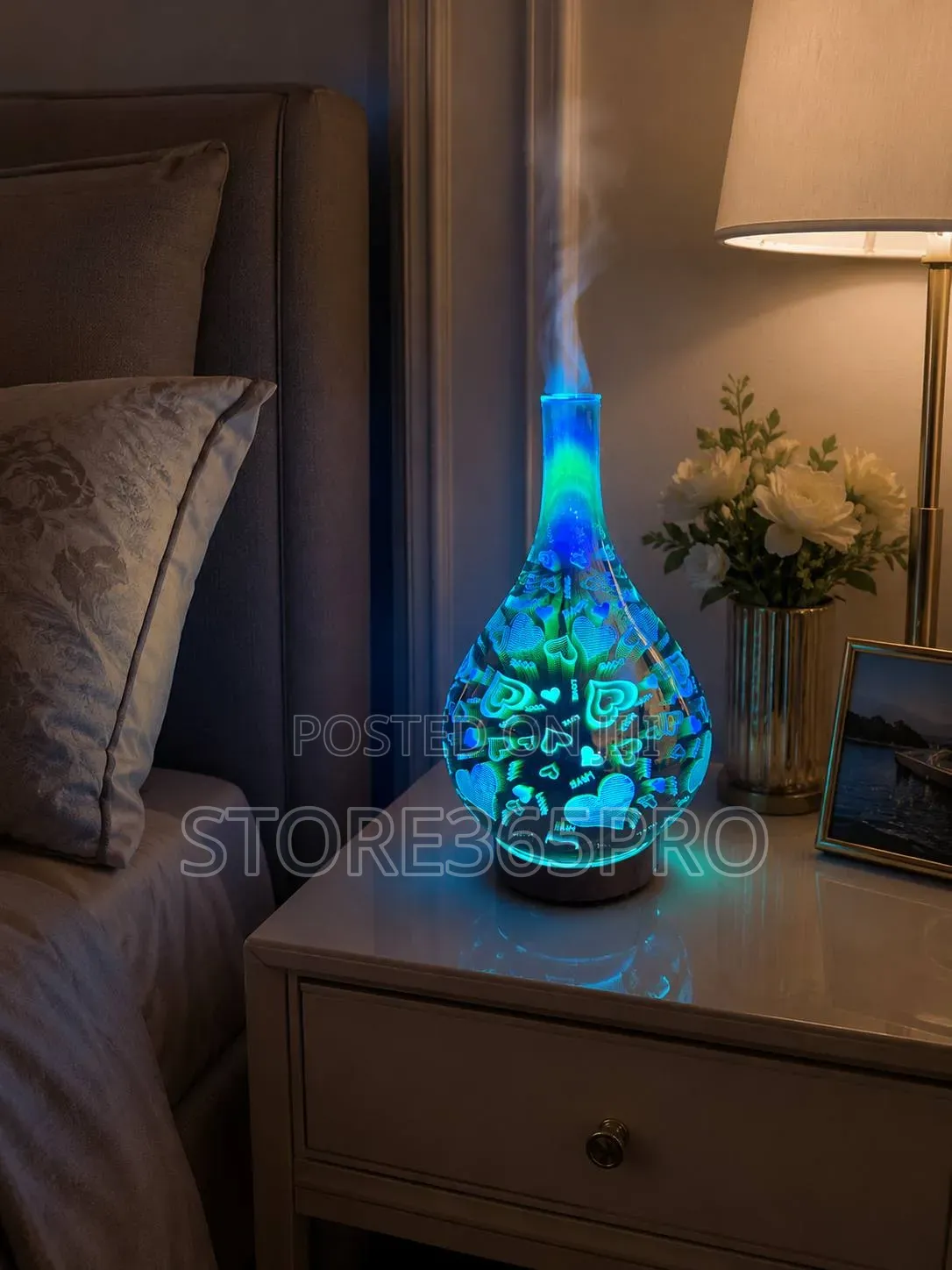 3D Glass Fireworks Ultrasonic Aroma Diffuser