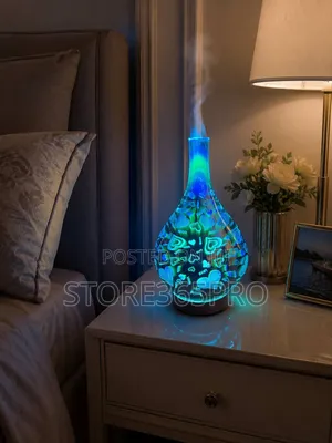 3D Glass Fireworks Ultrasonic Aroma Diffuser