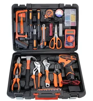 Electrical Tools Box Kit With Cordless Drill Machine