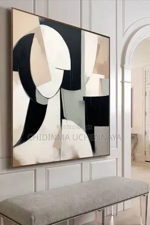 Abstract Color Blocking Canvas Artwork