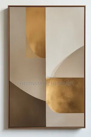 Modern Beige Brown Abstract Canvas Artwork