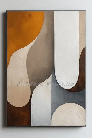 Abstract Geometric Canvas Painting