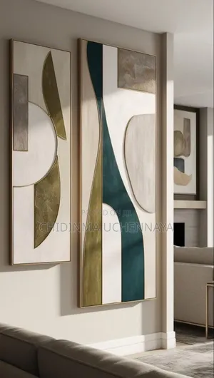 Modern Abstract Colorful Geometry Canvas Artwork
