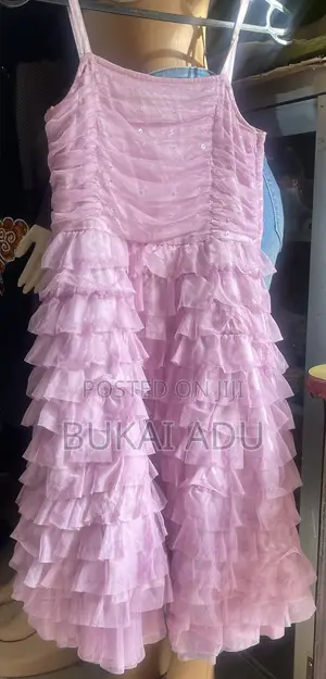 Grade a Uk Used Lavender Tiered Ruffled Dress