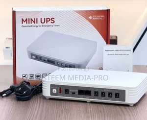 Qx-707 Black Mini Ups With Poe Supports and Lan Port 20,000mah