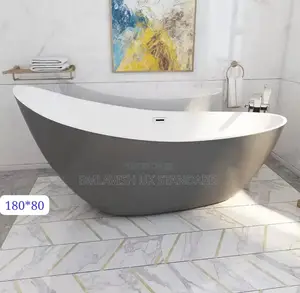 Special Acrylic Gray Bathtub 180cm