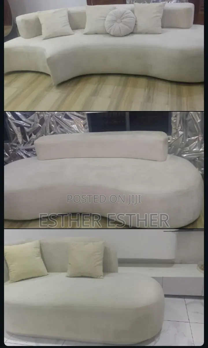 L- Shaped Curved Sofa
