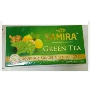 Samira Green Tea With Moringa, Ginger, and Lemon - 25 Tea Bags
