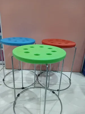 Round Chair Blue Red and Green