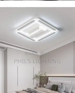 LED Invisible Bladeless Ceiling Fan Chandelier