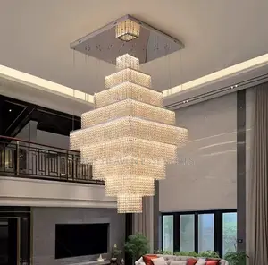 Modern Home Decoration Crystal Staircase and Living Room Chandelier