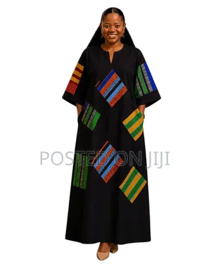 Ankara Bubu Dress, Ankara Patches Dress, Ladies Smart Bubu