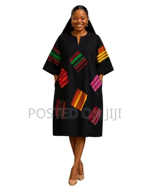 Ankara Bubu Dress, Ankara Patches Dress, Ladies Smart Bubu