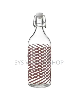 IKEA KORKEN Glass Bottle With Stopper — 1 Litre, Clear | Airtight
