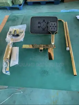 Luxury Gold Black Shower Set
