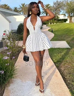 Open Back Halter Mini Dress